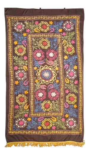 Embroidery Suzani With Floral Design and Vivid Colors