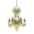 19th Century Pale Yellow Crystal Drops Birdcage Chandelier For Sale