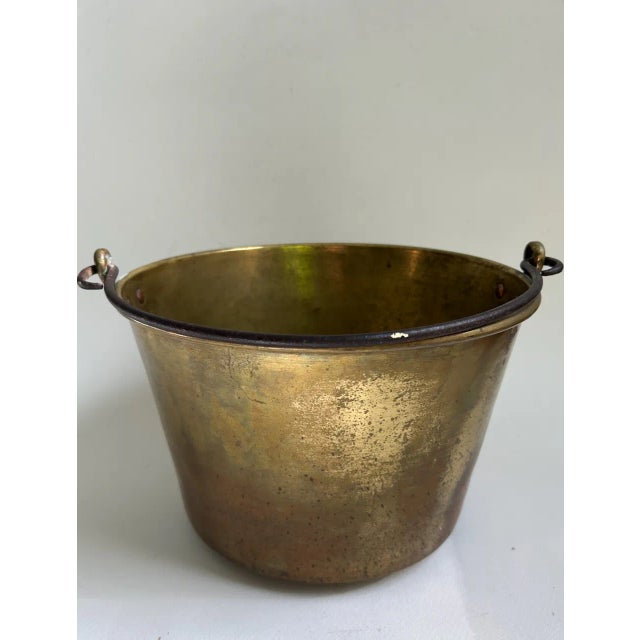 Late 19th Century Waterbury Brass Co. Handled Brass Bucket, Circa 1880 For Sale - Image 5 of 18