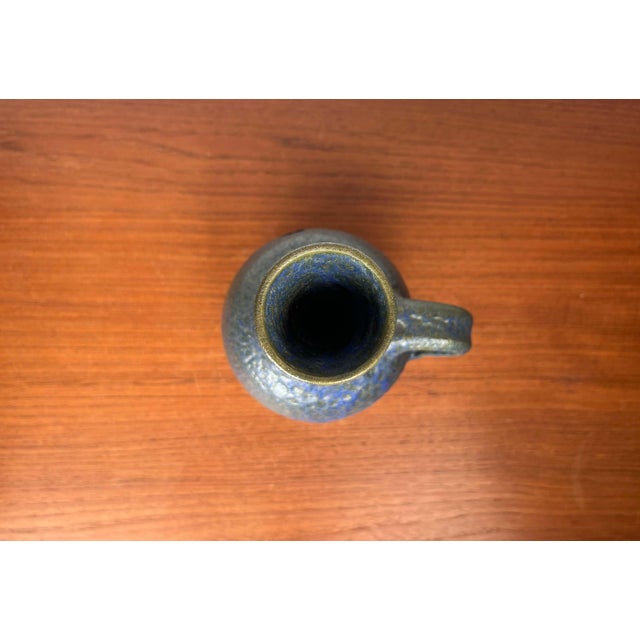 Blue Mid-Century Modern Germany Blue Carafe Vase from Gebr. H.u.G. Claussen, 1960s For Sale - Image 8 of 18