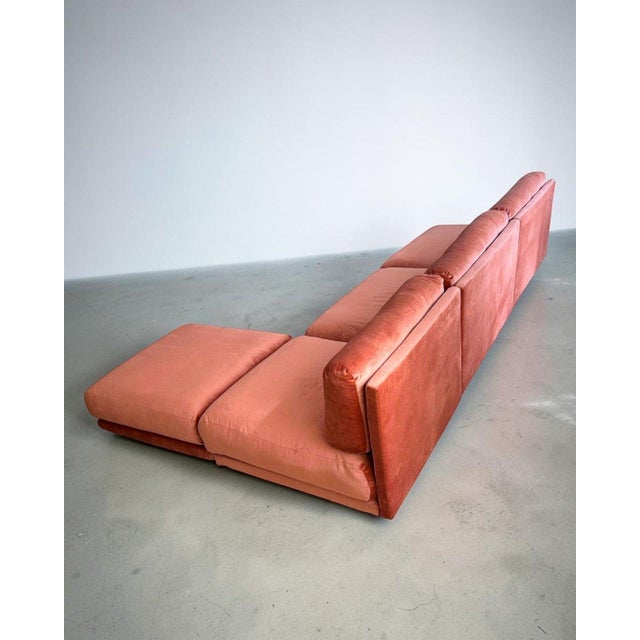 Salpol Modular Sofa in Dralon Velvet, Italy, 1970, Set of 4 For Sale - Image 9 of 18