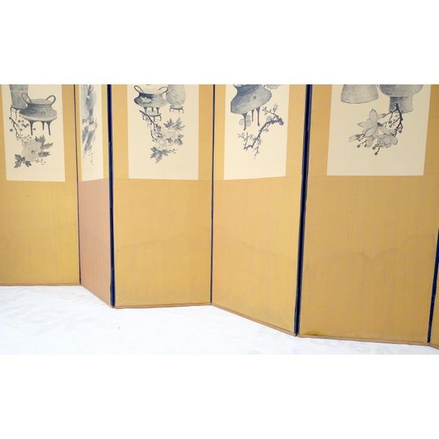 Oriental Decorative 8 Panel Silk Embroidery Peacock Scene Room Divider Screen For Sale - Image 10 of 18