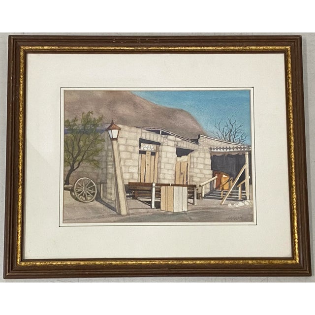 Art Ellis "Calico Mine, Joe's Saloon" Original Watercolor C.1980 For Sale - Image 12 of 12
