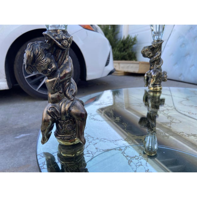 1940s Hollywood Regency Goran of Belgium End Table Set of Two Unmarked For Sale - Image 9 of 12