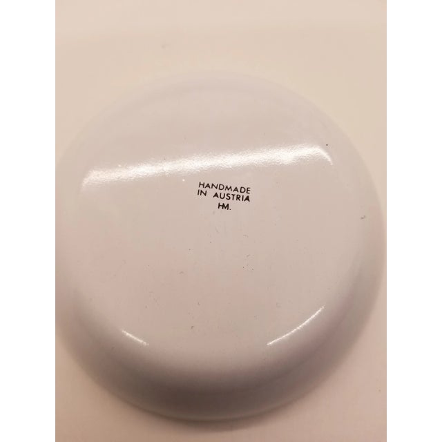 Children's Vintage Handpainted Metal Austrian Bowl For Sale - Image 3 of 4