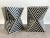Art Deco Art Deco Style Black & White Resin Sculptural Side End Table or Stool, a Pair For Sale - Image 3 of 17