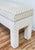 Vintage Trellis Lattice Pattern Upholstery Parsons Bench For Sale In Kansas City - Image 6 of 9
