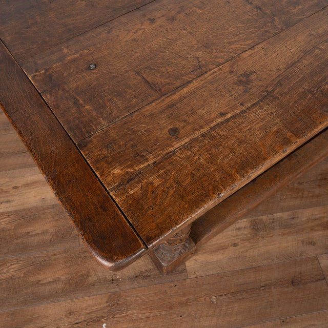 19th Century French Oak Refectory Table Library Console Table For Sale - Image 6 of 11