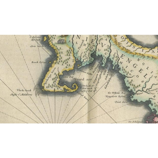 Antique New England Map, 1642 For Sale - Image 14 of 15