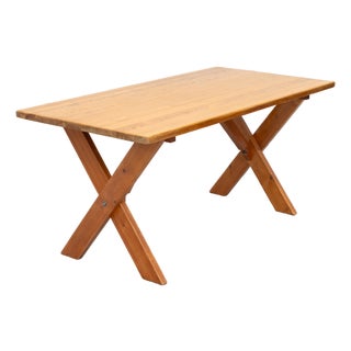 X-Leg Dining Table by Ate Van Apeldoorn for Houtwerk Hattem, 1970s For Sale