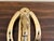 Vintage Cast Brass Horse Head and Horseshoe Door Knocker For Sale In South Bend - Image 6 of 10