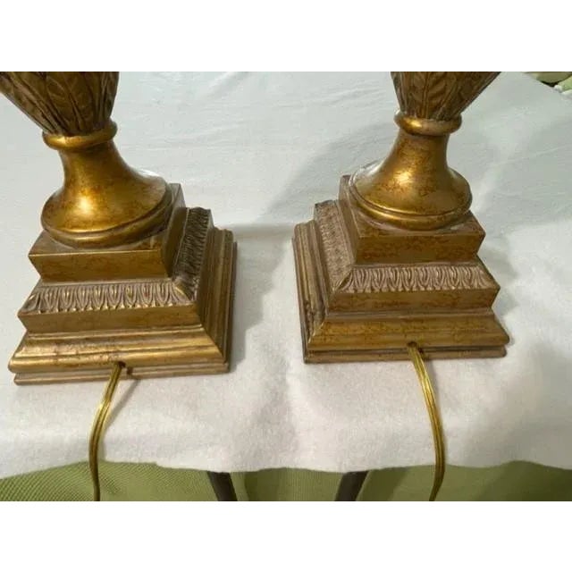 Late 20th Century Palm Beach Regency Egg and Palm Lamps - a Pair For Sale - Image 5 of 9