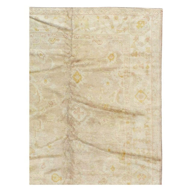 Galerie Shabab Collection Early 20th Century Handmade Turkish Oushak Room Size Carpet For Sale - Image 4 of 10