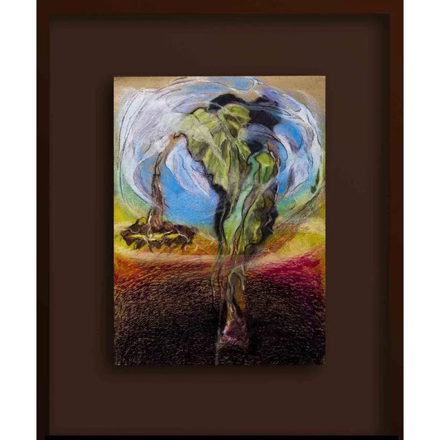 Life cycles - dying sunflower: this drawing was done in oil pastel on ingres grey, textured pastel paper. (early drawing)...