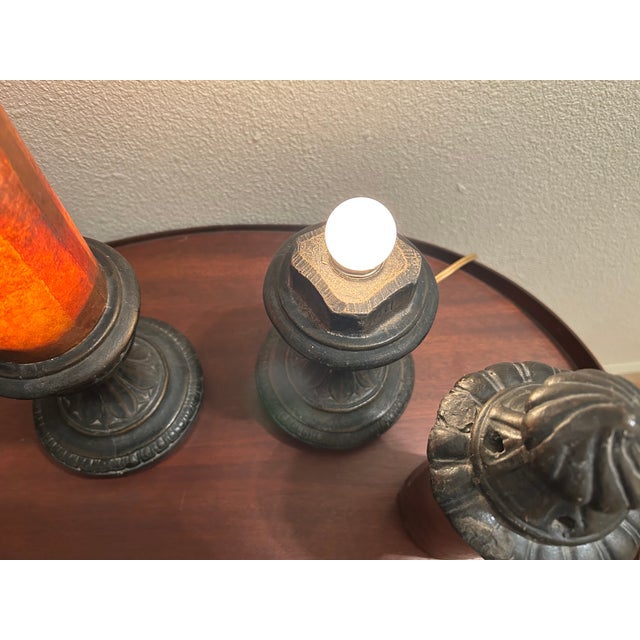 Art Deco Mica Cylinder Accent or Mantle Lamps 1923. These are amazing Original Arts & Crafts Style Lamps. They'll Add a...
