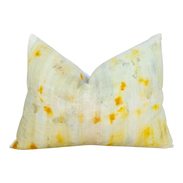 Puhor Tie Dyed Organic Silk Lumbar Pillow For Sale