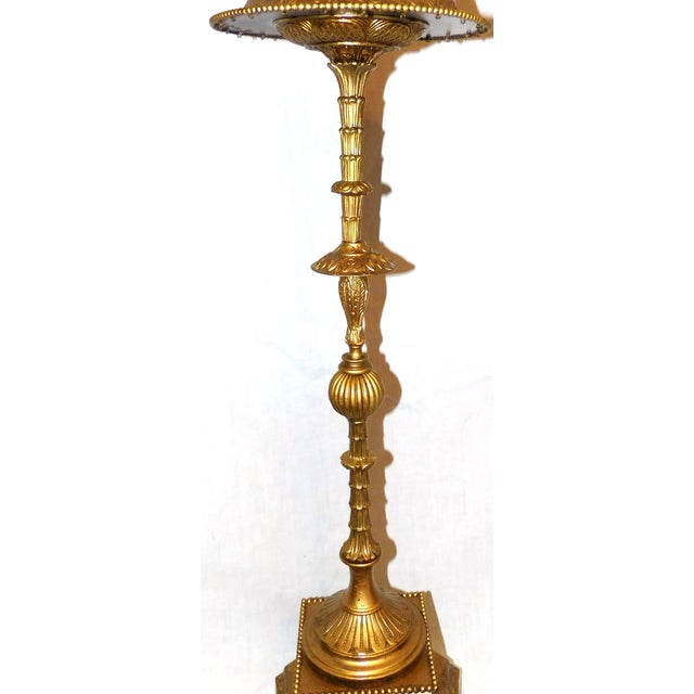 Metal Vintage Large Baroque Style Candlestick Lamp Depicting Artemis and Her Followers For Sale - Image 7 of 18