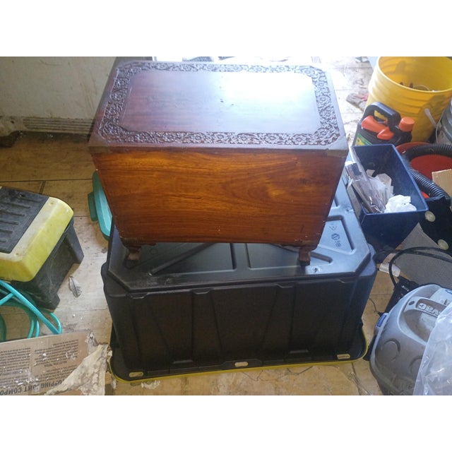 Wood Small Antique Anglo-Indian Campaign Chest For Sale - Image 7 of 12