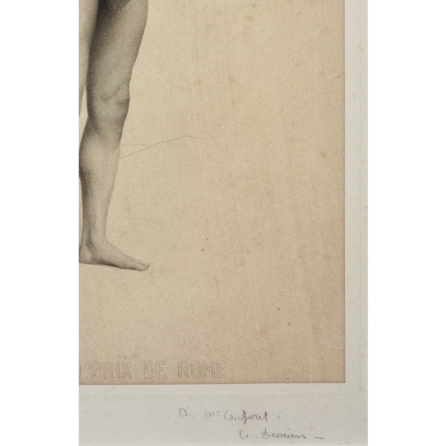Grand Prix De Rome Submission Depicting Nude Throwing an Arrow, 1906, Lithograph, Framed For Sale - Image 10 of 18