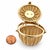Late 20th Century 14k Yellow Gold Enamel Boat Nantucket Lightship Woven Basket Charm/Pendant For Sale - Image 4 of 8