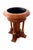 1980s French Neoclassical Pedestal Jardinière in Burl Wood and Amaranth by Maison Rémy, Paris, 1986 For Sale - Image 5 of 10