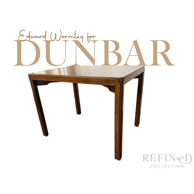 A refined mid-century side table designed by Edward Wormley for Dunbar, showcasing the designer’s signature balance of...
