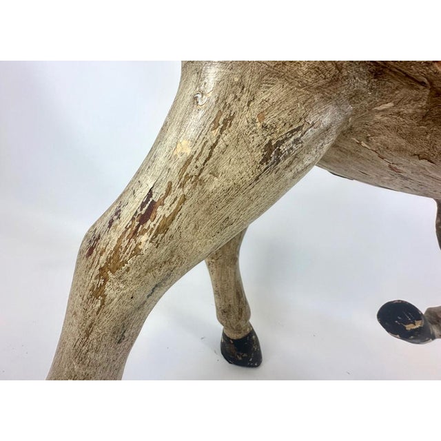 Carved Hand-Painted Wooden Horse, 19th Century For Sale - Image 16 of 18