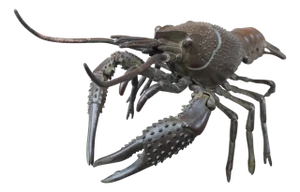 Japanese Meiji Era Artist, Jizai Okimono Sculpture of a Crayfish, 1890s, Bronze