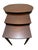Nest of three tables in oval and rectangular form on straight-tapered legs. Middle tray is 17.5" x 15", small tray is 15"...