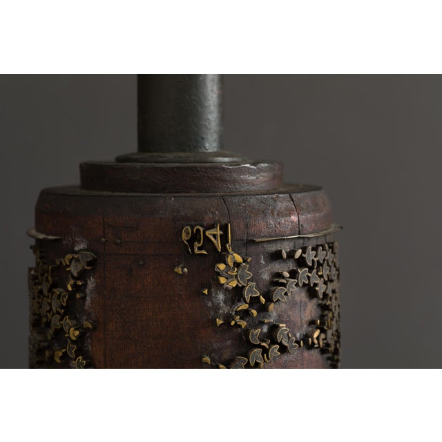 Wood Industrial Character Table Lamp For Sale - Image 7 of 9