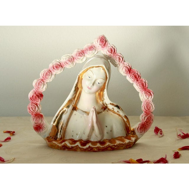 Art Deco Madonna Delle Rose Sculpture, Italy, 1940s For Sale - Image 15 of 15