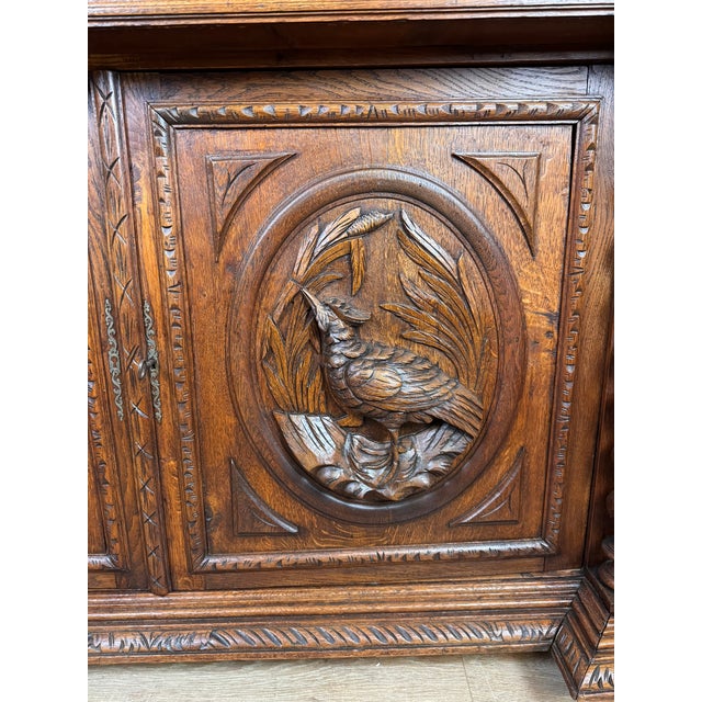 Wood Renaissance Style Hunting Lodge Sideboard in Oak, 1850s For Sale - Image 7 of 14