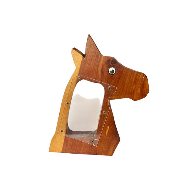 Pair Vintage Western Folk Art Wooden Horse Head Coin Banks For Sale - Image 12 of 16