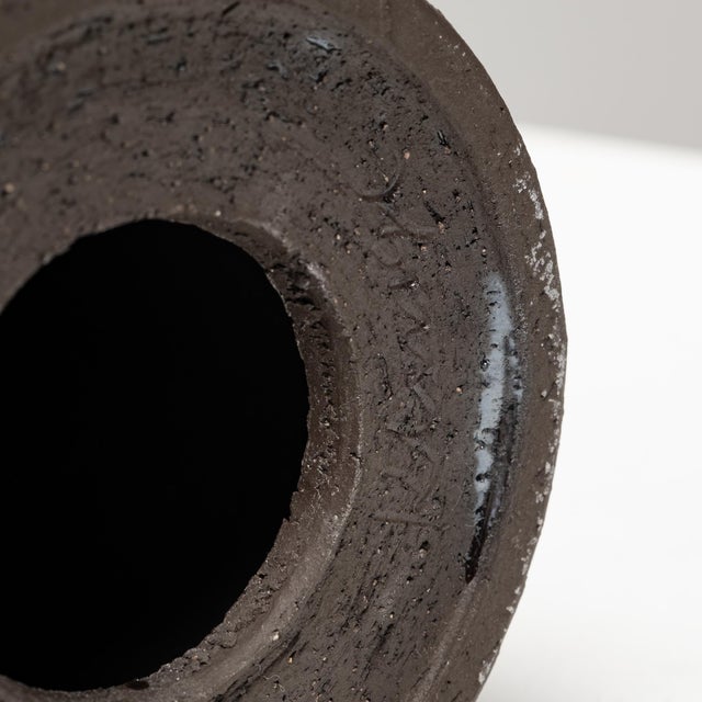 Beige Brown Glazed Stoneware Table Lamp by Kai Klinge for Oreby Keramik, Denmark, 1970s For Sale - Image 8 of 9