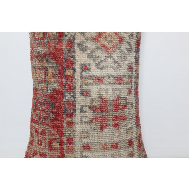 Vintage Tribal Red and Beige Bohemian Rug Pillow Cover - 12'' X 20'' For Sale In Tampa - Image 6 of 10