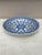 19th century French blue and white faience soup plate signed "Francois" Sarreguemines.