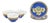 Hermes Paris "Cocarde De Soie" Porcelain Tea Service for 3 For Sale