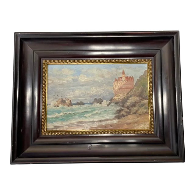 Antique Oil Painting Depicting the San Francisco Cliff House For Sale