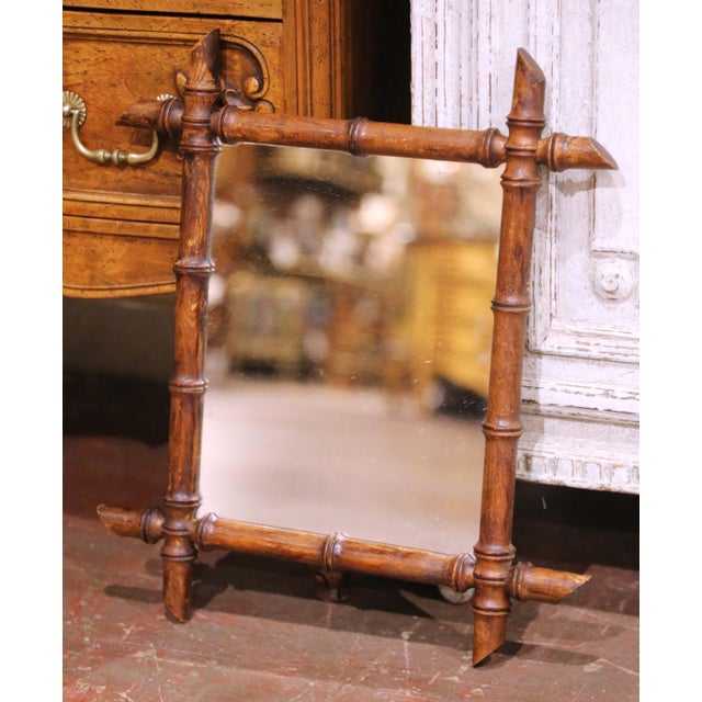 Decorate a wall, entry vignette, or layered gallery arrangement with this charming antique mirror, crafted in France circa...