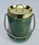 Green Vintage C.1960's Italian Aldo Tura Malachite Green Goatskin & Brass Lidded Ice Bucket For Sale - Image 8 of 18