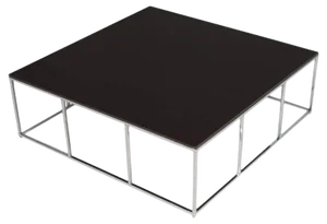 Italian Chrome & Smoked Glass Cocktail Table, 1960s