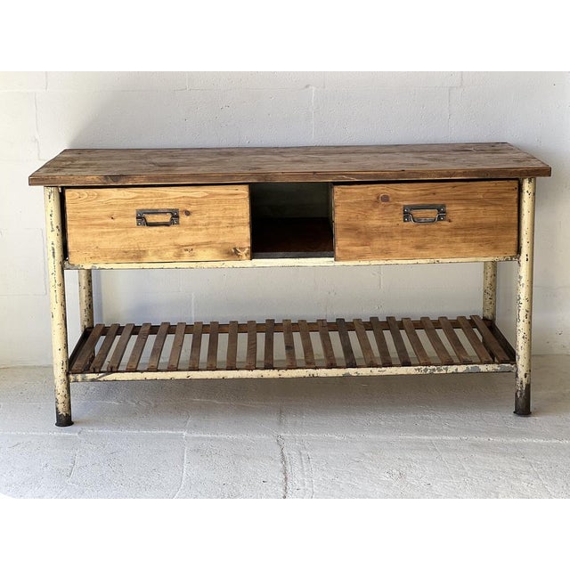 Vintage Industrial Workbench, 1960 For Sale - Image 12 of 18