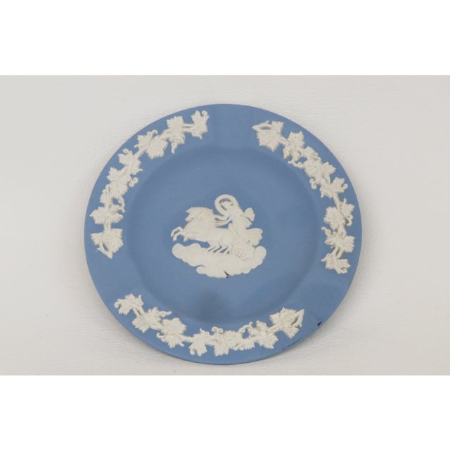 Ceramic Wedgwood Blue Jasperware Athena in Chariot Ashtray Trinket Dish Plate 4551b For Sale - Image 7 of 10