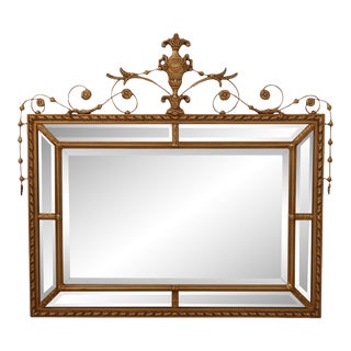 Uttermost Adams Style Gold Leaf Finish Beveled Mirror For Sale