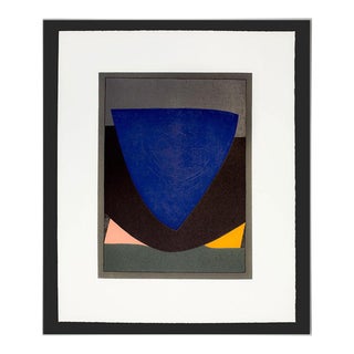 Victor Vasarely Limited Edition Original Lithograph W/Custom Frame For Sale
