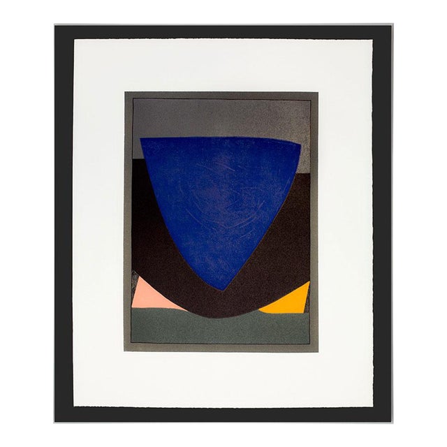 Victor Vasarely Limited Edition Original Lithograph W/Custom Frame For Sale