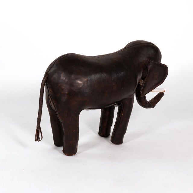 Animal Skin 1960s Leather Elephant Footstool by Dimitri Omersa for Abercrombie & Fitch For Sale - Image 7 of 10