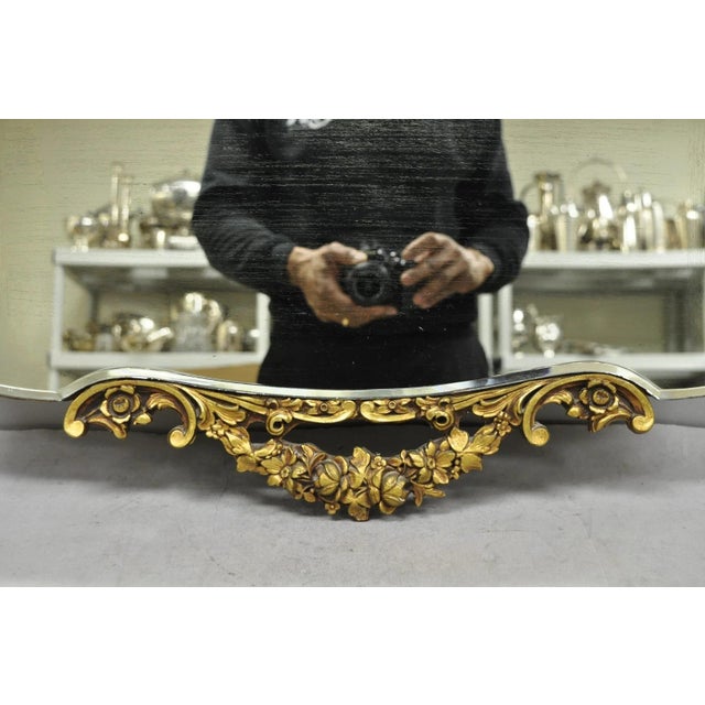 Antique French Rococo Victorian Gold Gilt Wood Frame Cameo Boudoir Wall Mirror For Sale In Philadelphia - Image 6 of 13