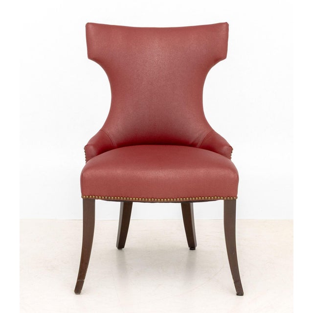 Contemporary Contemporary Red Upholstered Chairs, Pair For Sale - Image 3 of 9