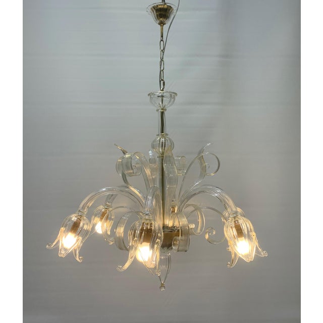 Murano Glass Tube Chandelier attributed to the Seguso Company, 1970s For Sale - Image 6 of 6